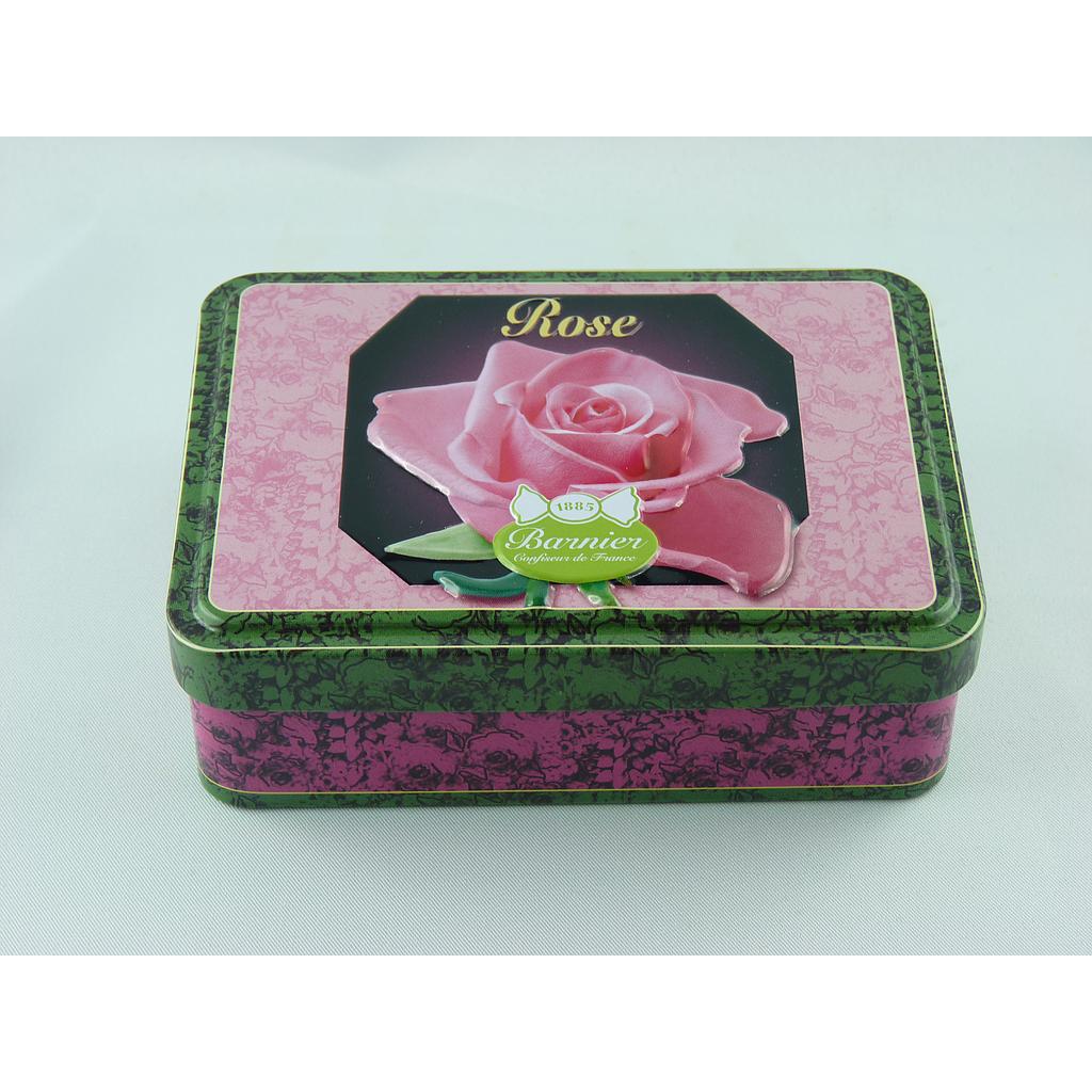 *Boite métal Rose givrée 150g x 10