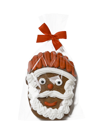 Tête de père Noël pain épices décoré 65g x16