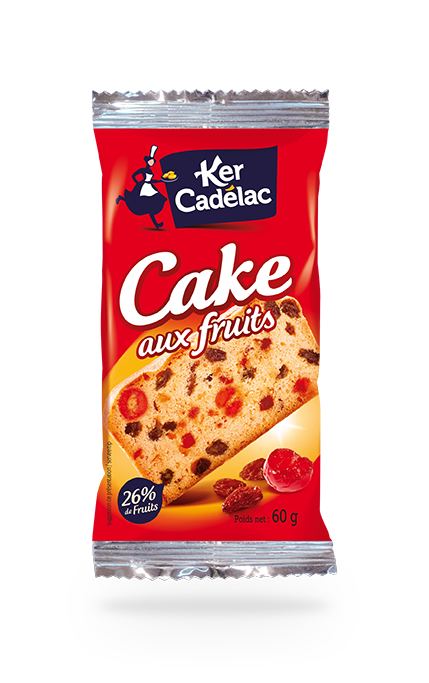 1 Tranche de cake aux fruits 60g X40