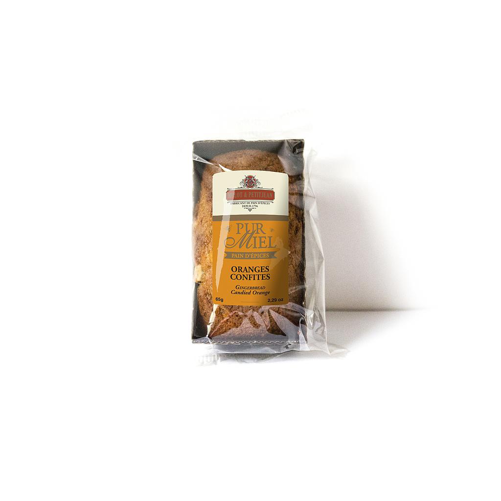 Mini pain d'épices Pur miel aux oranges confites 65g x 24