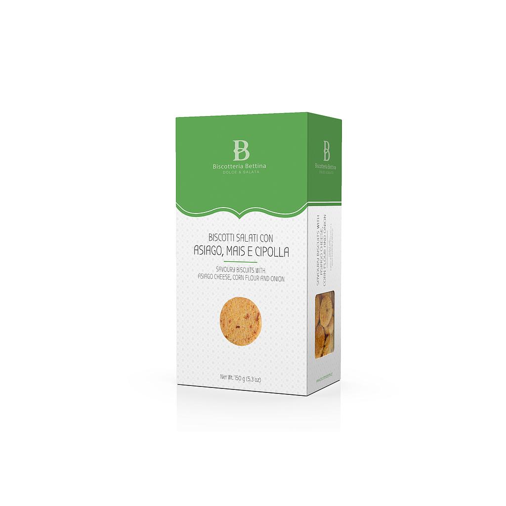 Biscuits salés Asiago farine mais oignon 150g x 8