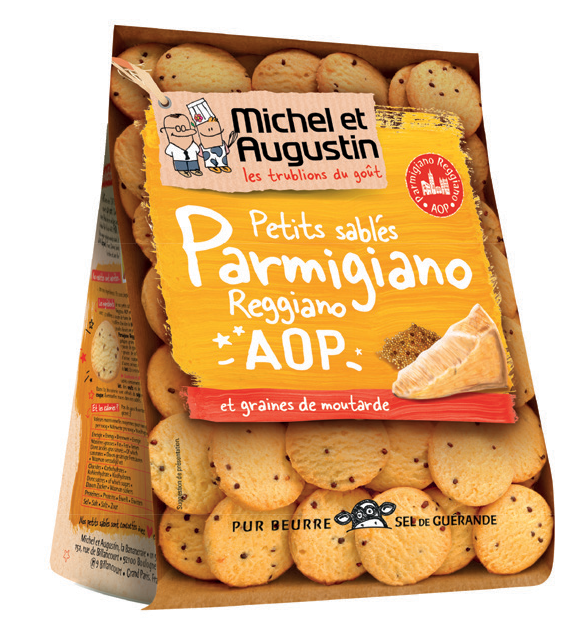 Sablés salés Parmesan et moutarde 120g x 9