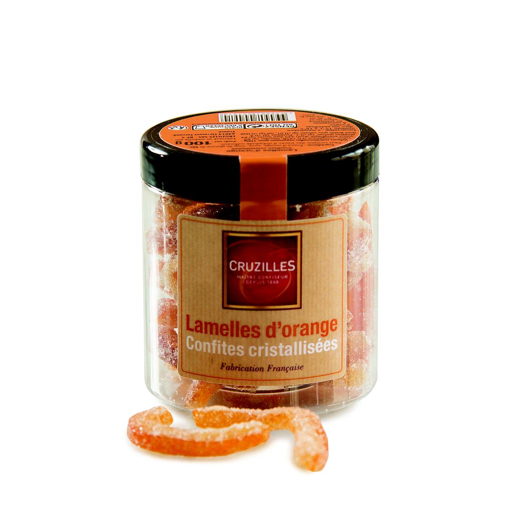 Bonbonnière lamelles d'orange 100g x 8