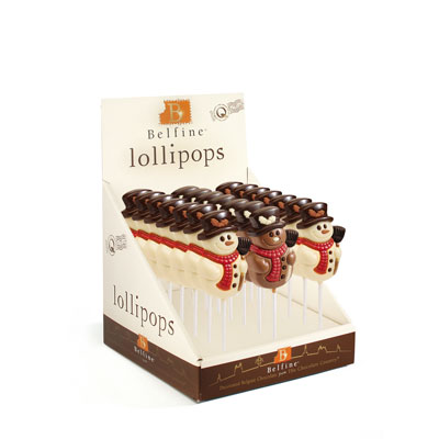 Sucettes Bonhommes de neige assortis 35g x 21