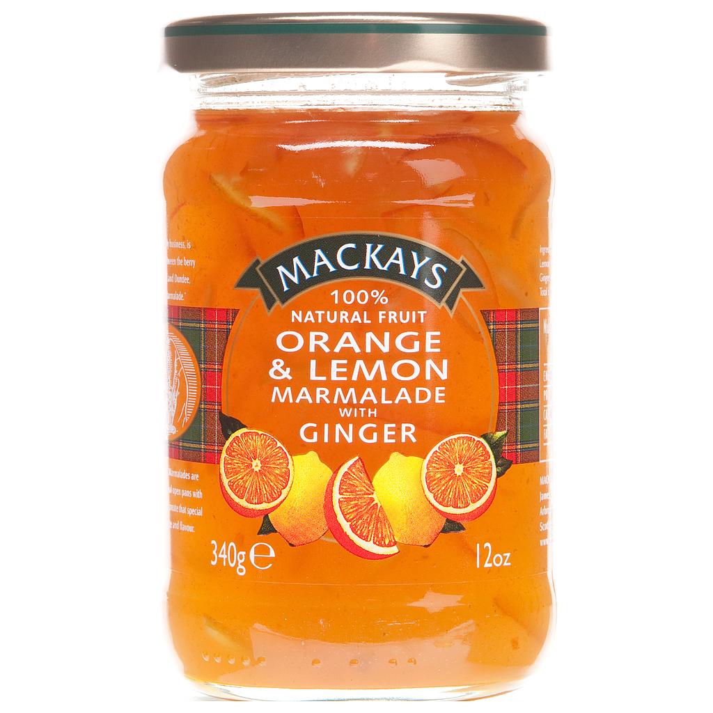 Marmelade Ecossaise Orange &amp; Citron au gingembre 340g x6