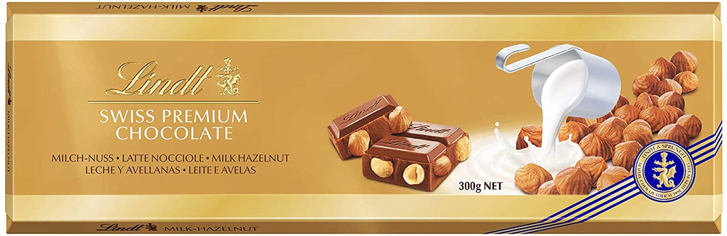 Lindt Gold lait noisettes tablette 300g x 10