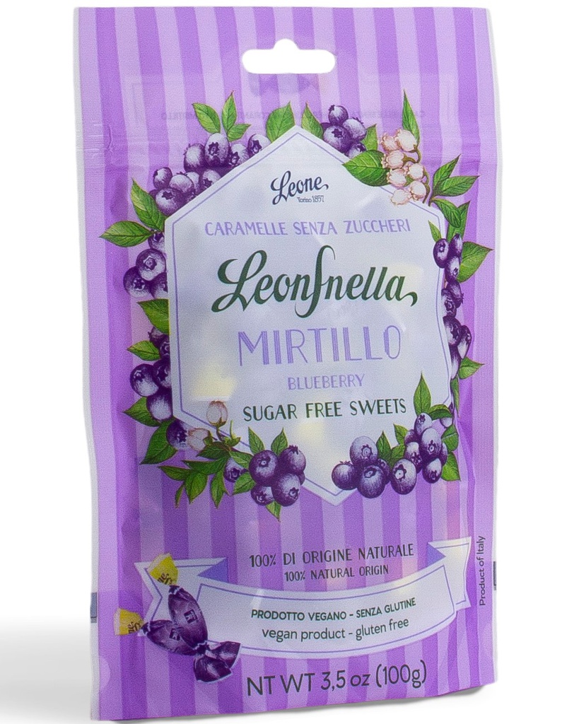 Sachet bonbons Myrtille sans sucre 100g x 12
