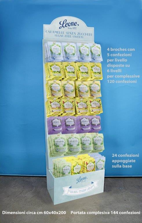 Grand display 6 parfs bonbons s/sucre 100g x 144
