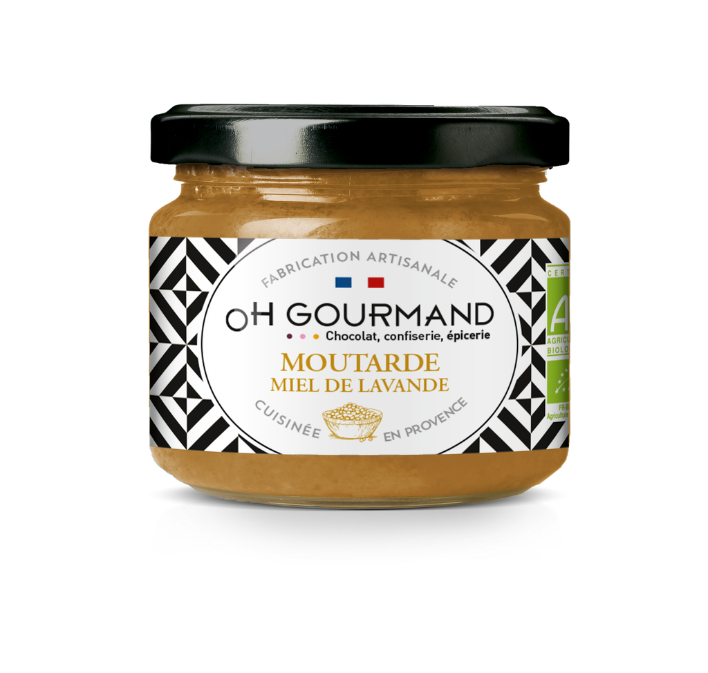 Moutarde au miel de lavande BIO 100g X6