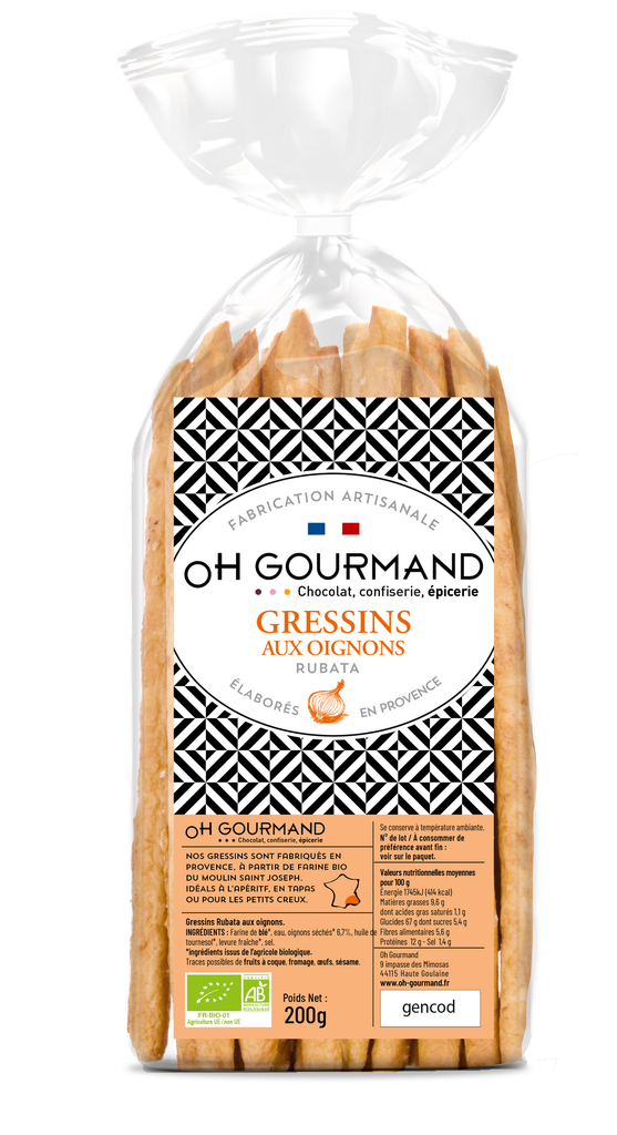 Gressins bio aux oignons 200g X8