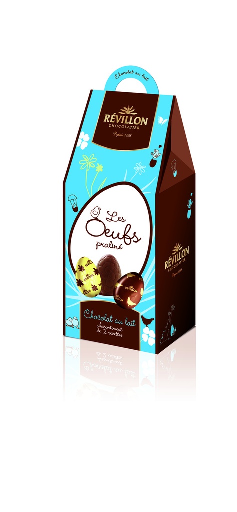 Etui oeufs praliné lait 190g x 12