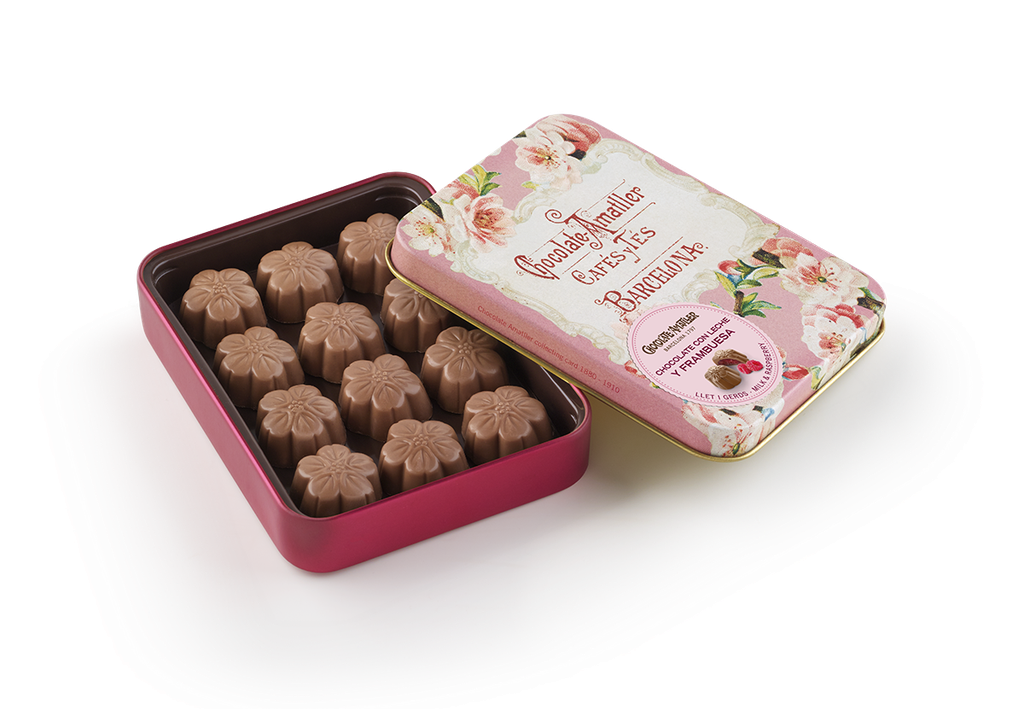 Boite cadeau Fleur framboise 72g x 5