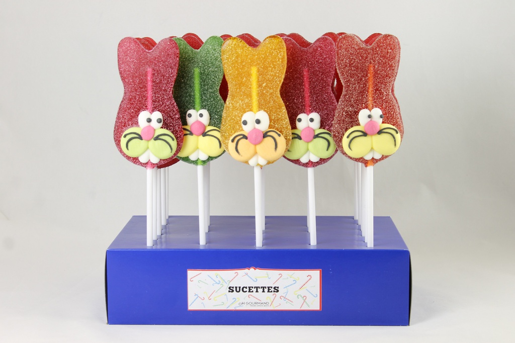 Display Sucettes lapin acide 70g x 24