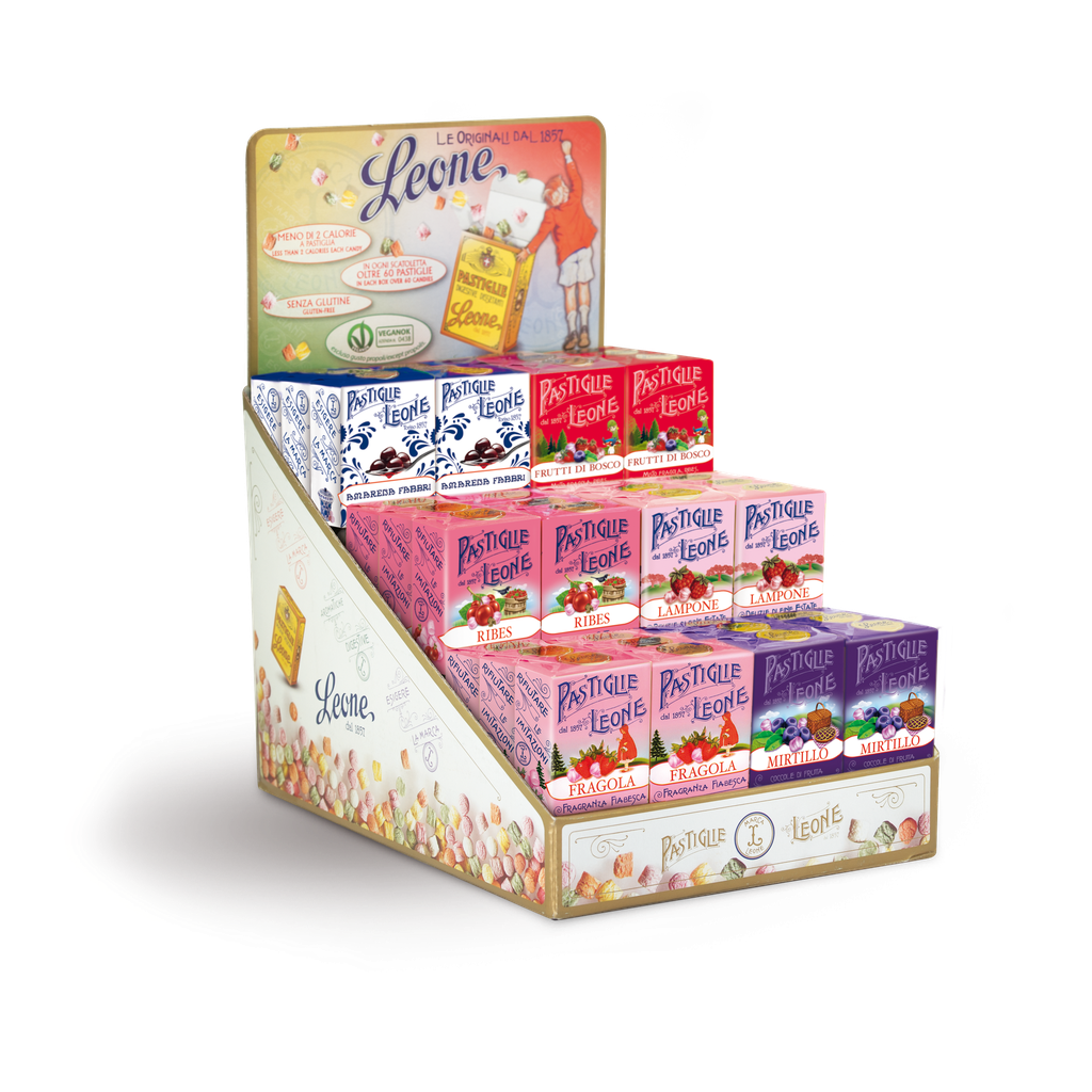 Display pastilles fruits rouges bte carton 30g x 36