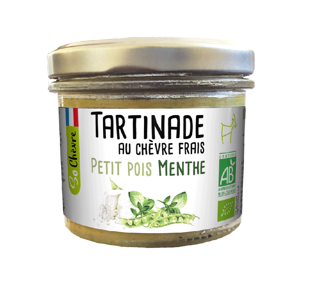 Tartinade au chèvre frais petit pois menthe 90g X9