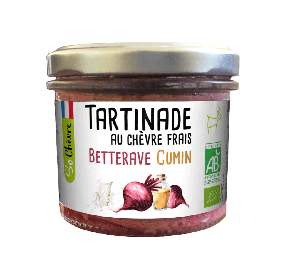 Tartinade au chèvre frais betterave cumin 90g X9