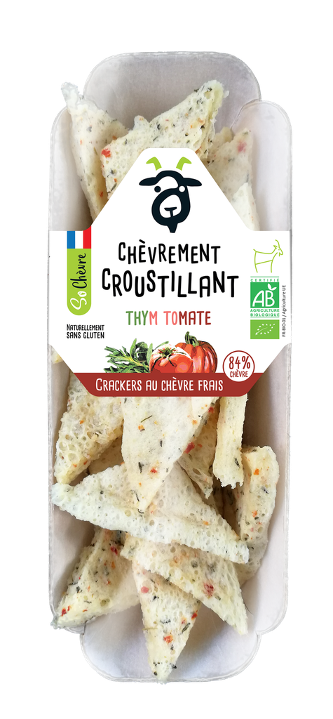 Crackers au chèvre frais thym tomate 45g X10