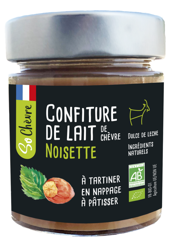 Confiture de lait de chèvre noisette 180g X9