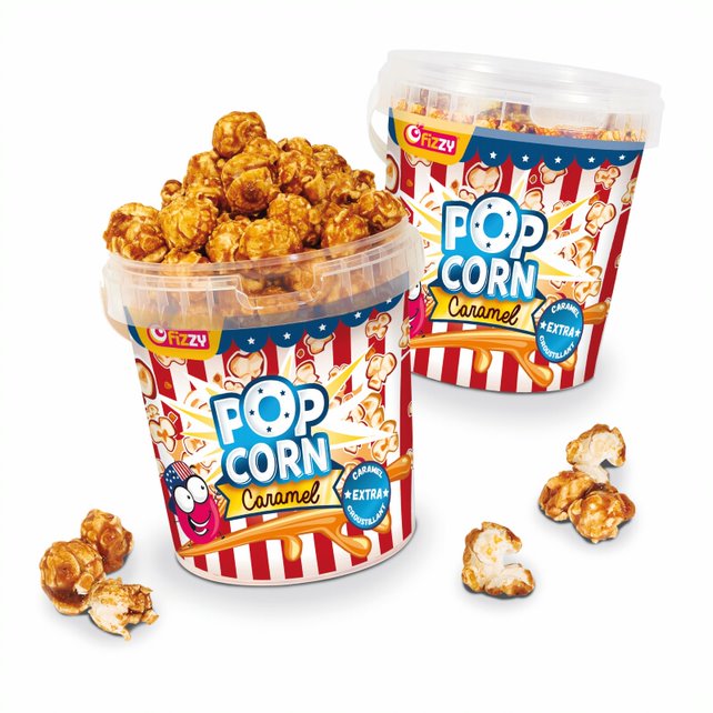 Display pot Pop Corn caramélisé Fizzy 150g x 18