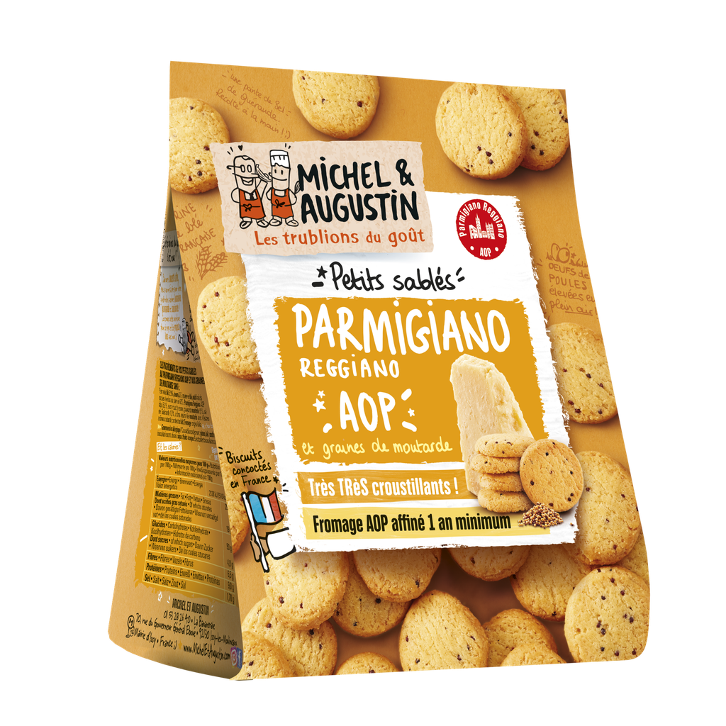 Sablés salés Parmigiano Reggiano AOP moutarde 100g x9