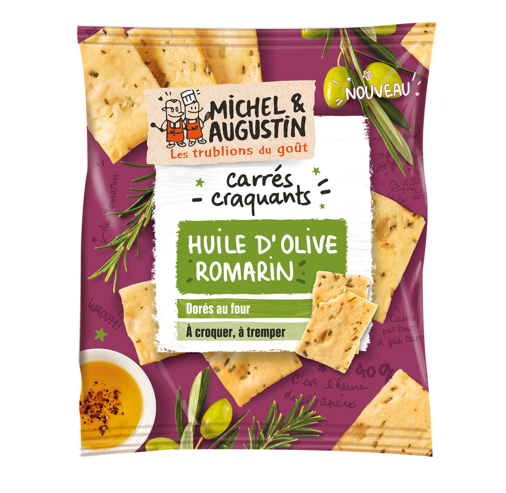 Petits carrés craquants huile d'olive 40g X30
