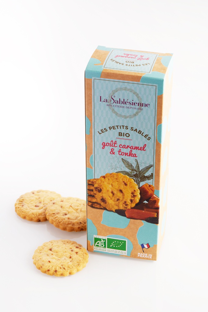 Etuis Sablé caramel beurre salé fève Tonka Bio 110g X12