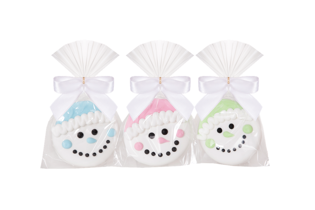 Tête bonhomme de neige 3 modèles 30g x 9