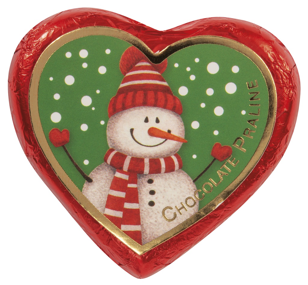 Grand coeur praline décor Noël 24g x 40