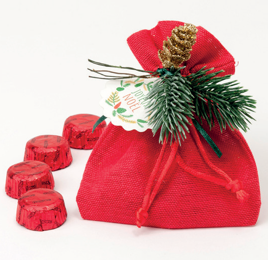 Sac en coton rouge 26g x 16