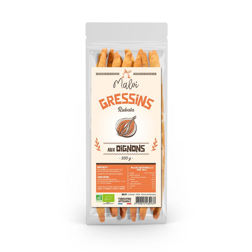 Sachet  gressins bio oignons 200g x 12