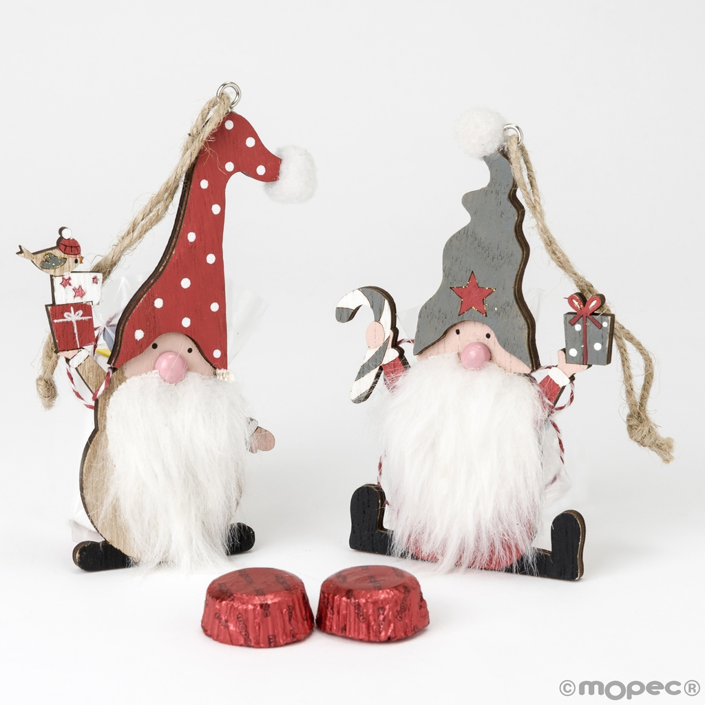 Lutins rouges et gris en bois 6.5g x 27