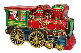 Train métal rempli de chocolats 123g x 9