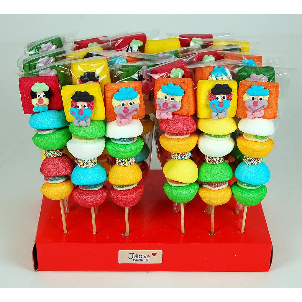 Brochette guimauve Clown 75gr x 12