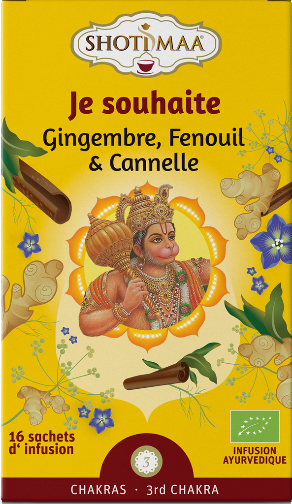 Infusion SHOTIMAA gingembre fenouil et canelle Bio 32g X6