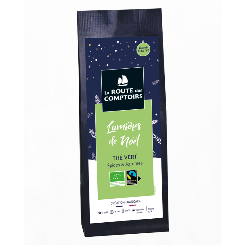 Thé vert bio Lumières de Noël  100g x 6