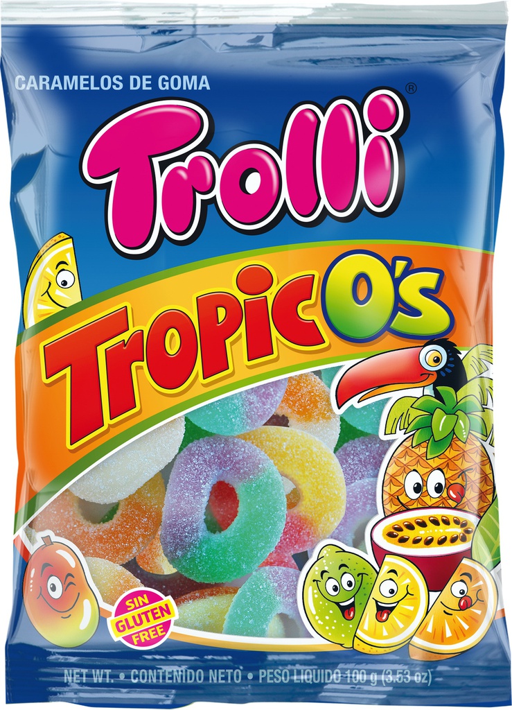 *Tropic O's Trolli en sachet 100g x 12