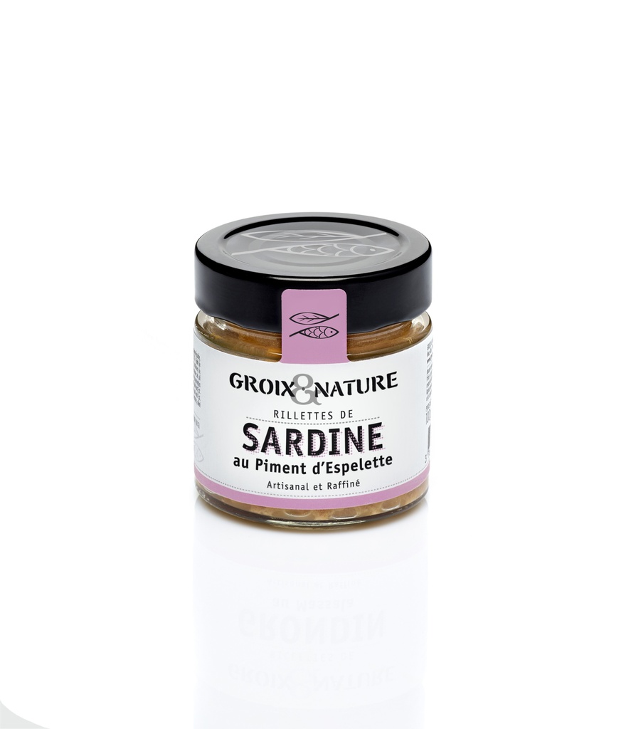 Rillettes de sardine au piment d'Espelette 100g X12