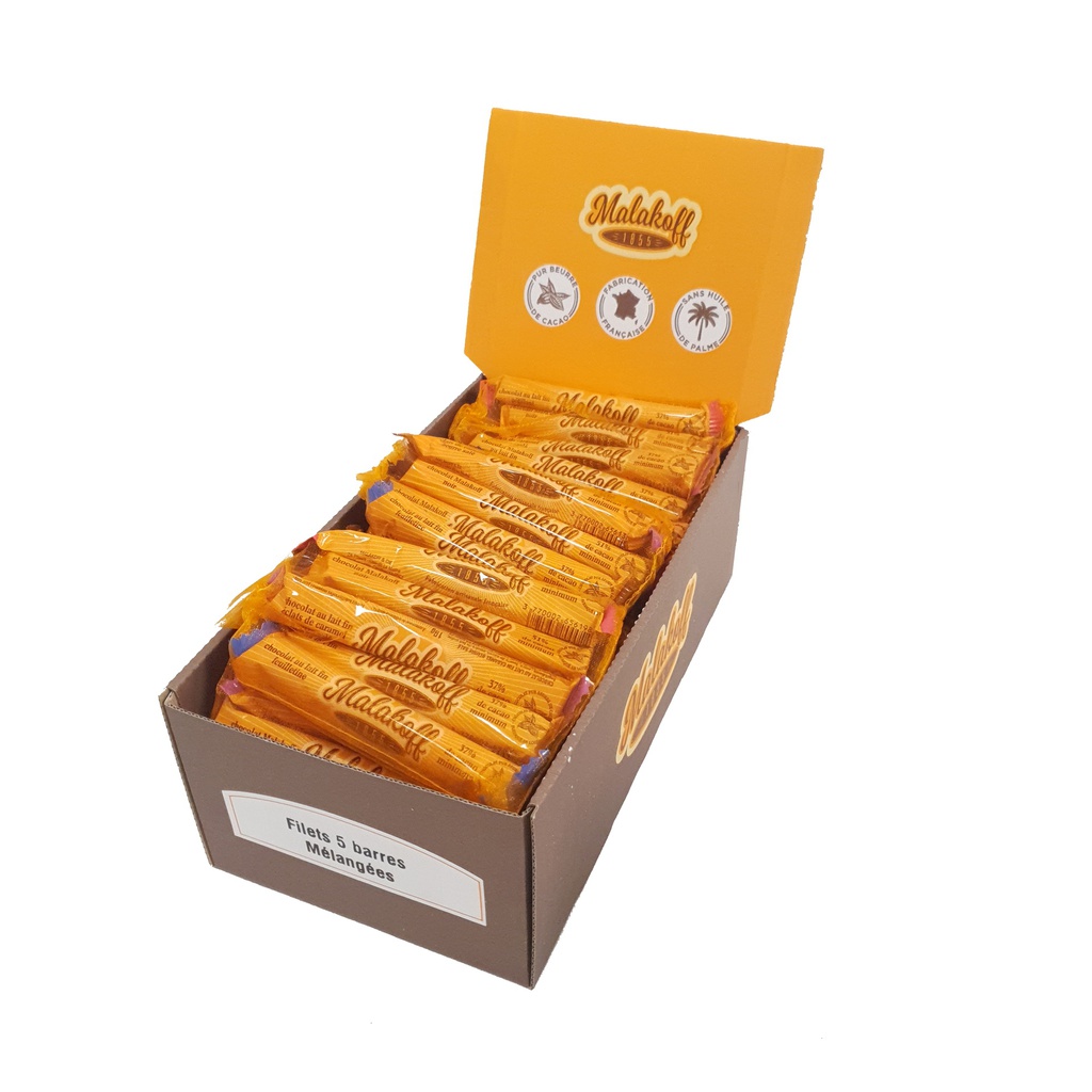 Présentoir 12 filets de 5 Barres assorties 95g