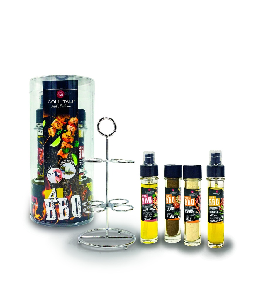Set huile et moulin pour barbecue 605g X6