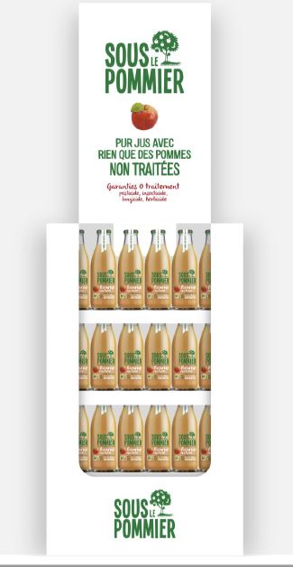 Display de 120 ble pur jus de pomme non traitée 1L