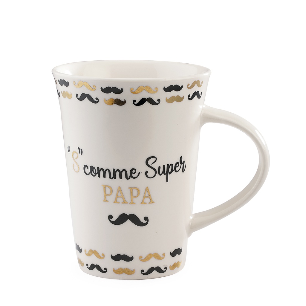 MUG &quot;S comme super PAPA&quot; x 6