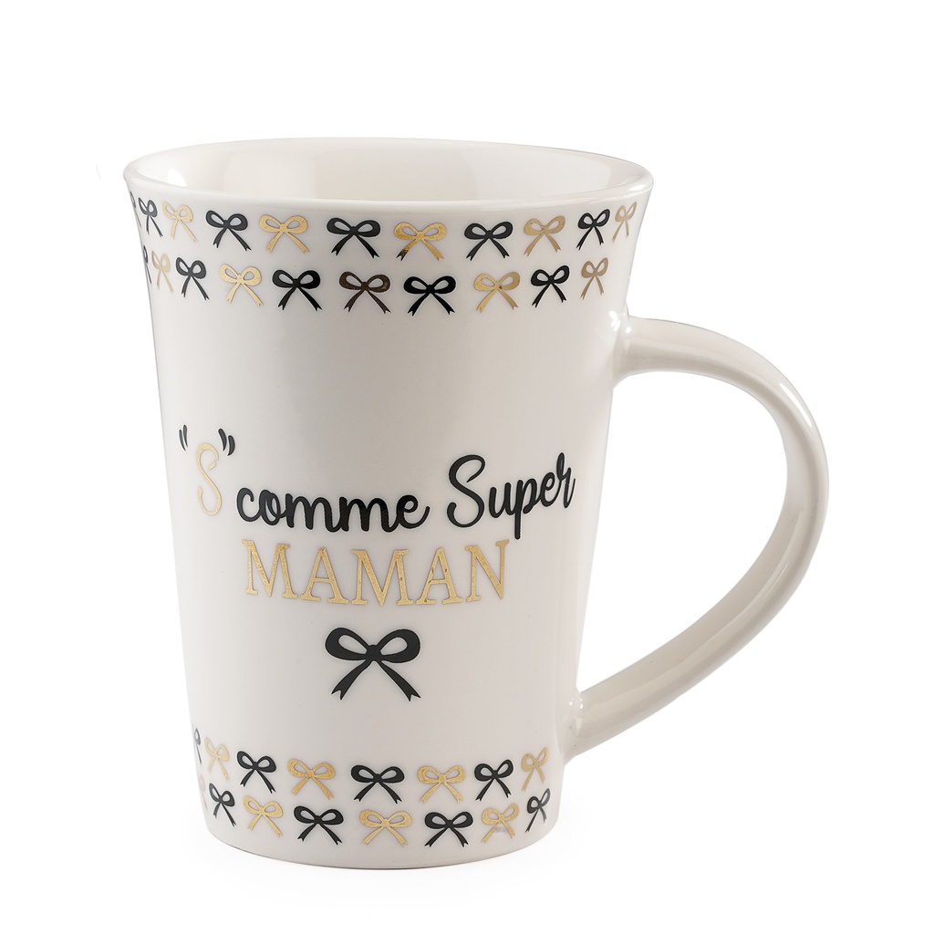 MUG &quot;S comme super MAMAN&quot; x 6