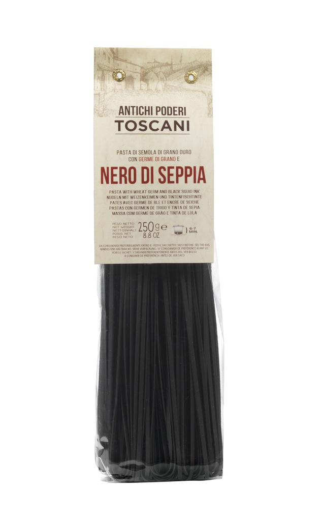 Linguine à l'encre de seiche &quot;Antichi Poderi&quot; 250g x8