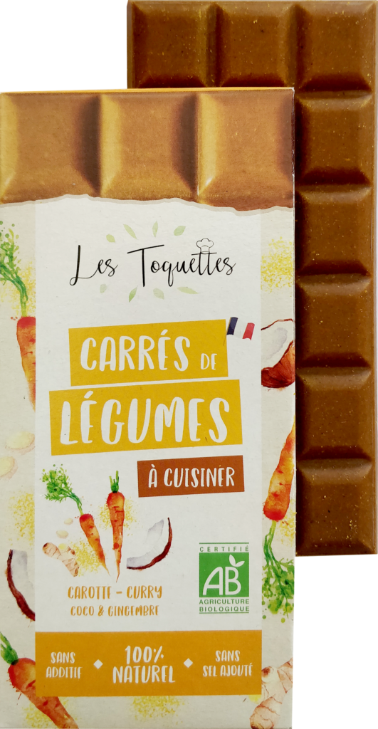 Tablette bouillon BIO carotte curry coco 75g X12