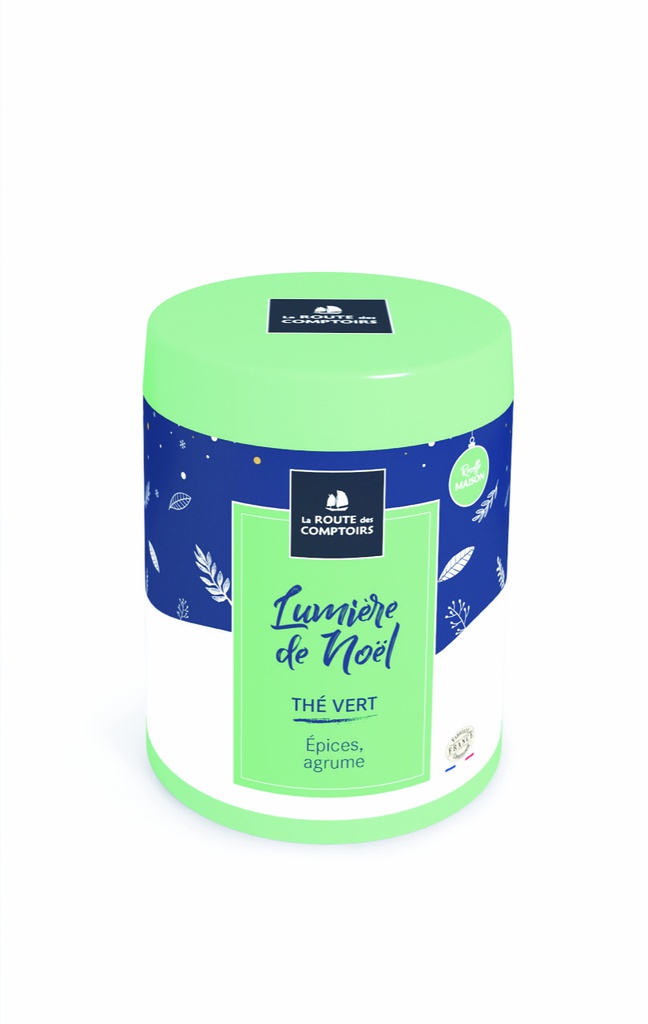 Thé vert Lumières de Noël boite métal  80g x 5