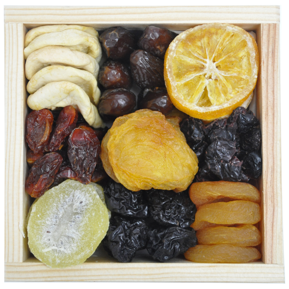 Boite carrée mélange fruits secs 320g X8