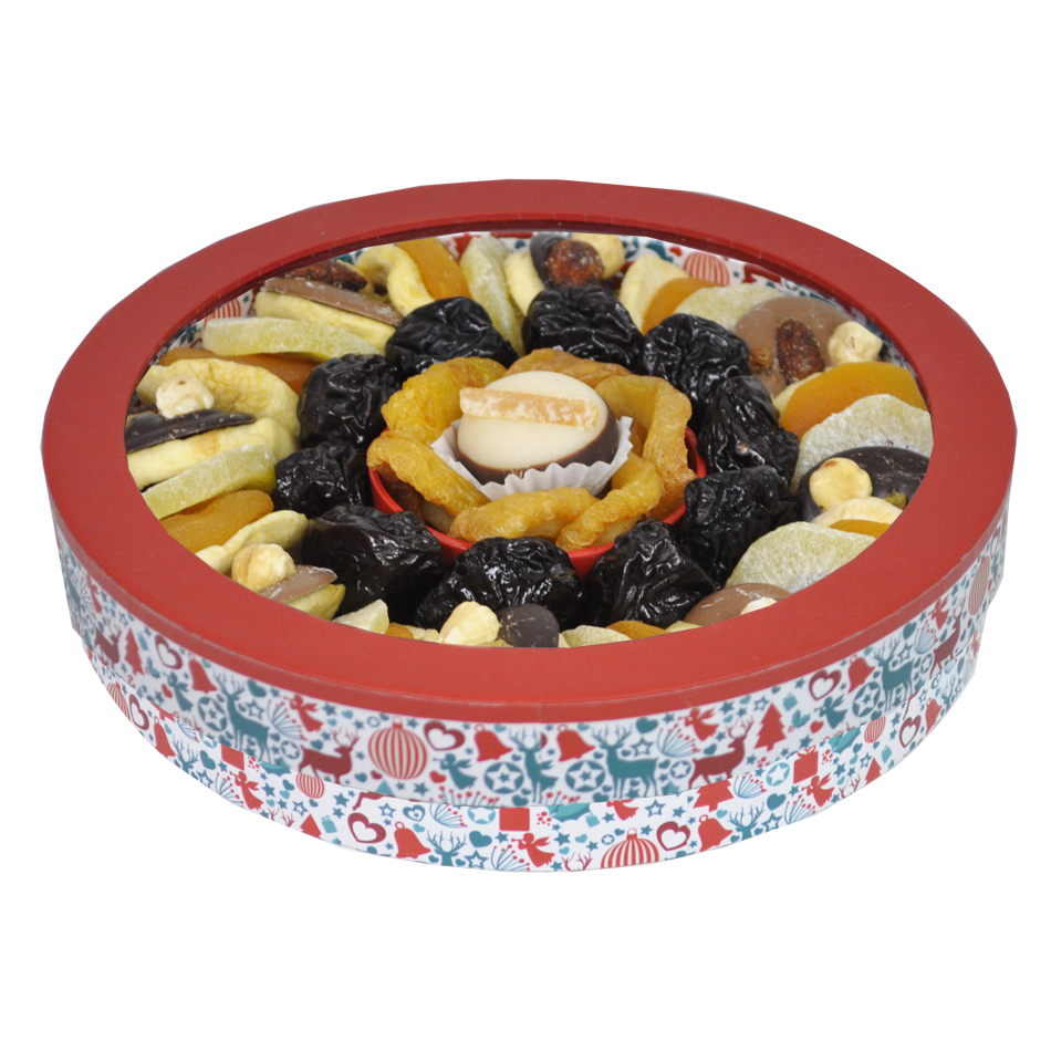 Boite ronde mélange fruits secs 520g X6