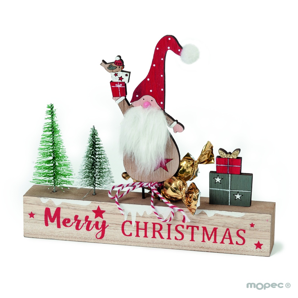 Décor Table Noël en bois 185g x 4