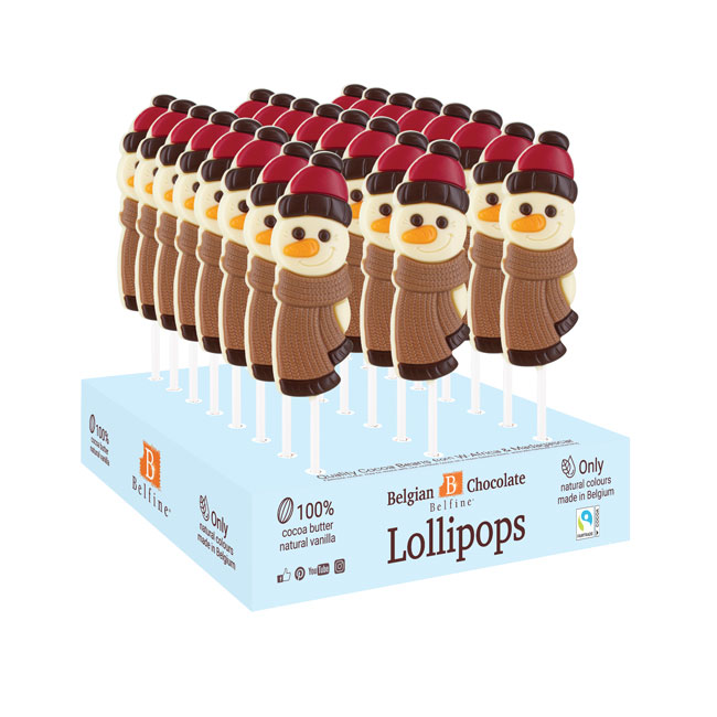 Sucette long pop Bonh de neige 23g x 24