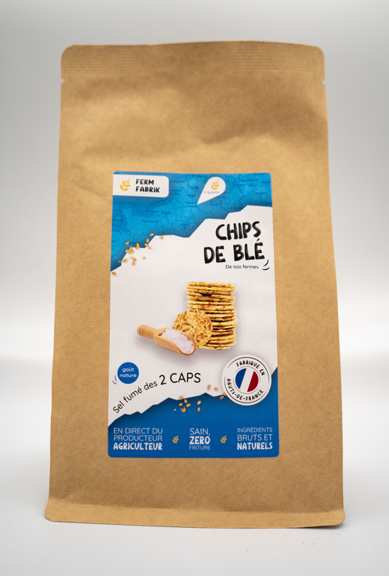 Chips de blé au sel fumé des deux caps 90g X20